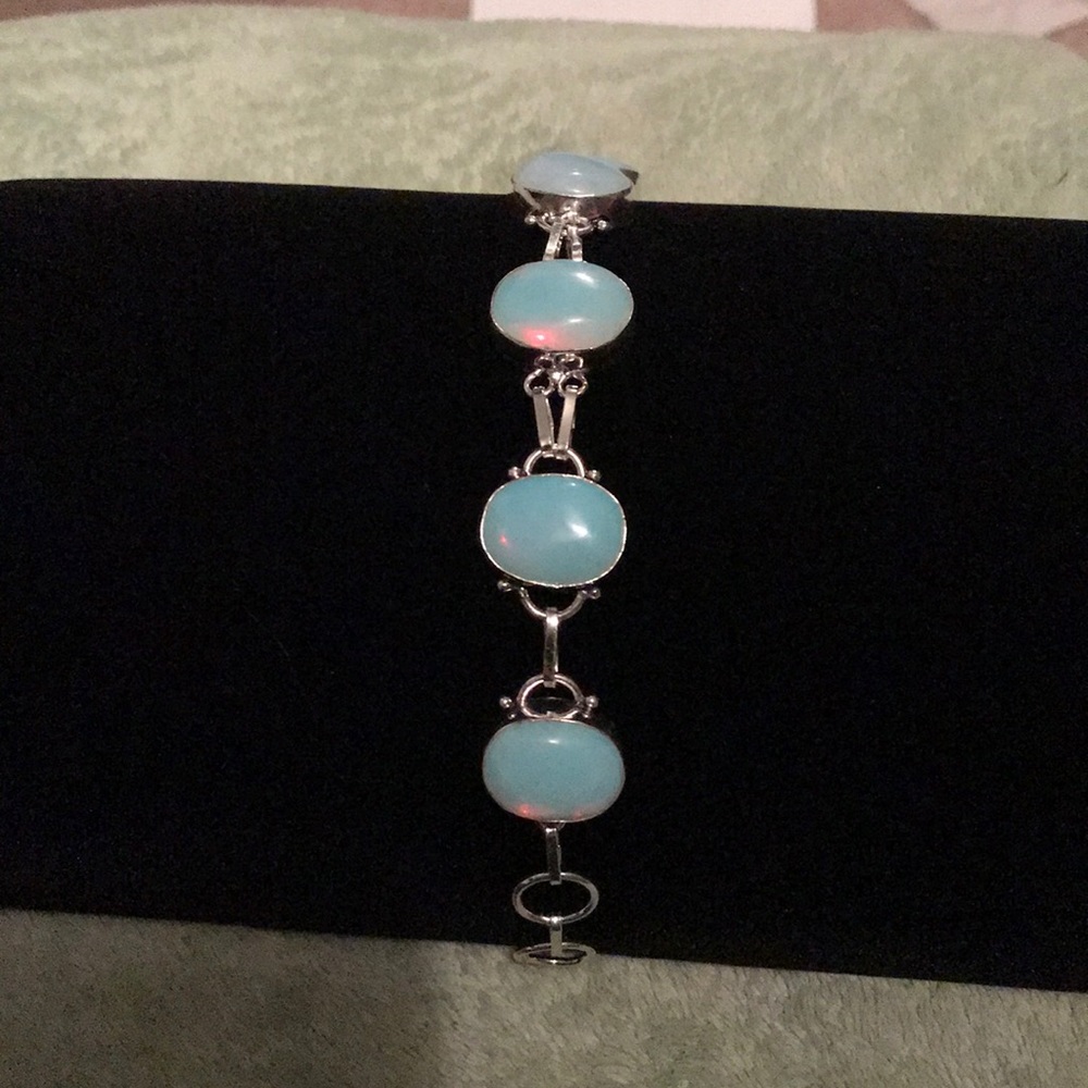 Opalite and sterling bracelet!